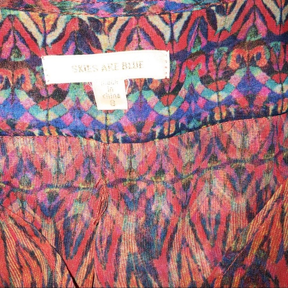 Anthropologie Skies are Blue small boho blouse - Picture 5 of 5